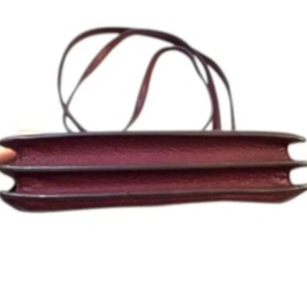 Kate Spade Alegra Larchmont Ave Burgundy Leather Crossbody Wallet Bag